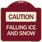 Signmission Caution Falling Ice and Snow Heavy-Gauge Aluminum Architectural Sign, 18" x 18", BU-1818-24286 A-DES-BU-1818-24286 - alternate 1